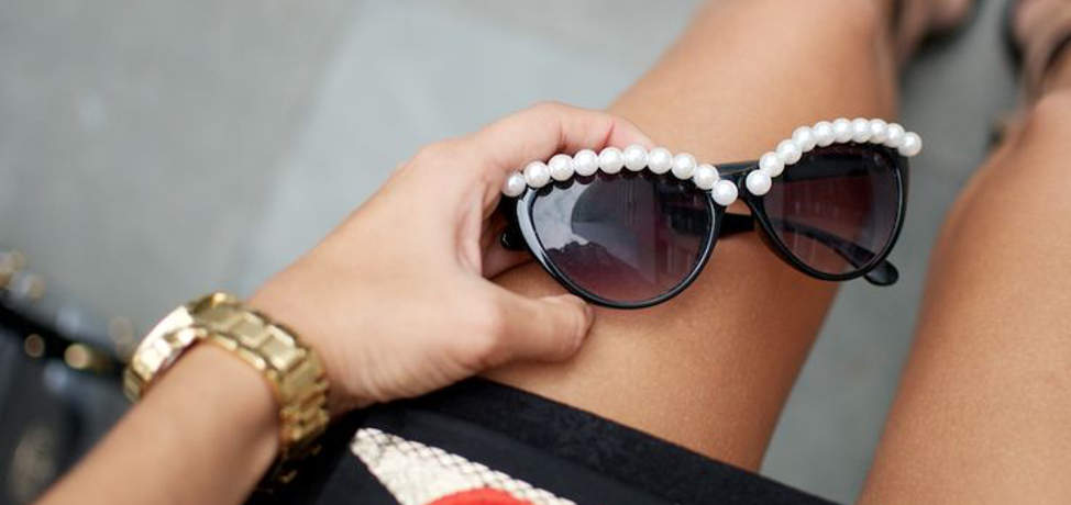 DIY decorated sunglasses