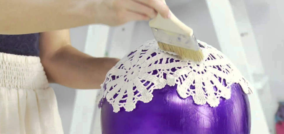 DIY Doily Lantern