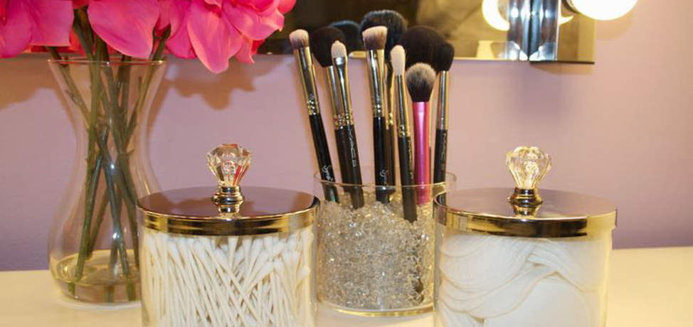 DIY makeup storage containers
