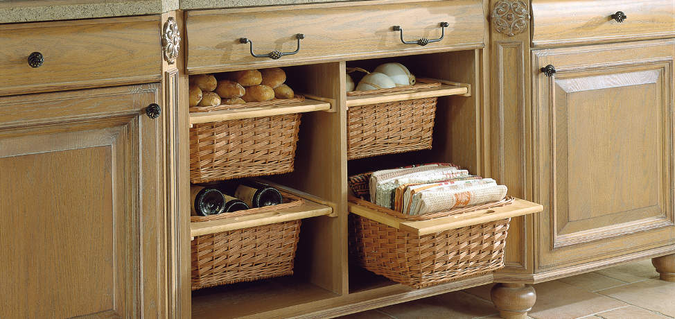 Use baskets to create storage containers for your home